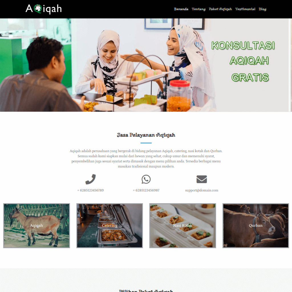 jasa pembuatan web aqiqah